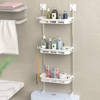 3 TIER TOILET TANK TOP CADDY, WALL MOUNTED ORGANIZER, BATHROOM ORAGNAZER