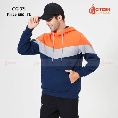 boys hoodie (Orange,ash,navyblue mixed)