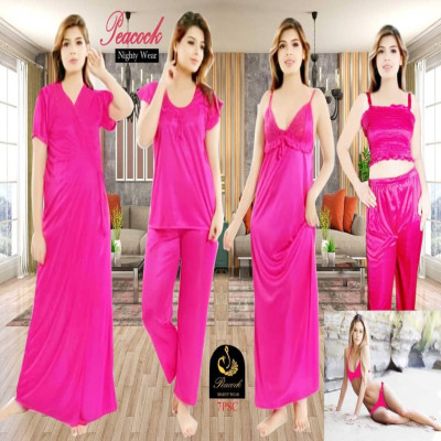 7 Part  Nighty Wear (Pink)