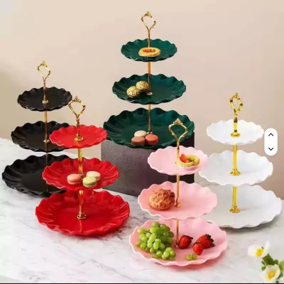 3 Layer Cake Stand Fruit Plate Tray