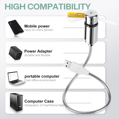 Smart USB LED Clock with Adjustable Fan