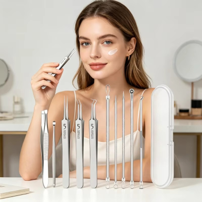 Professional facial blackhead remover tweezers