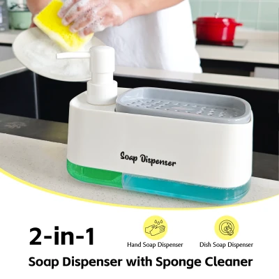 2 in 1 Holder Dish Wash Soap Pump