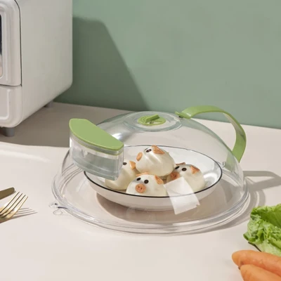 10-inch Transparent Plastic Eco-Friendly Specialty Tools Microwave Oven Food Cover
